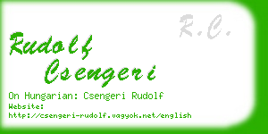 rudolf csengeri business card